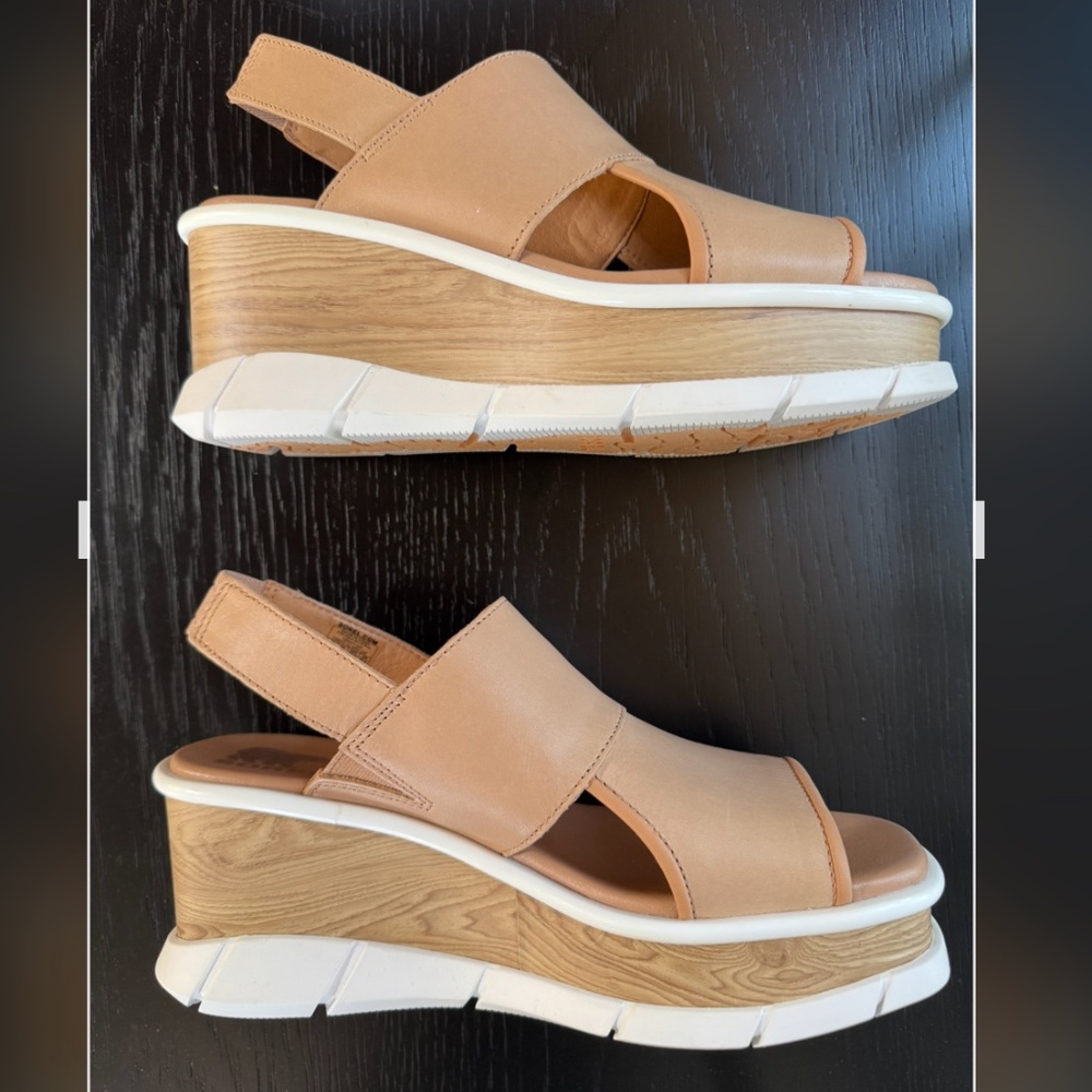 Sorel Women's Joanie III Slingback Sandals Honest Beige, White - Picture 11 of 16